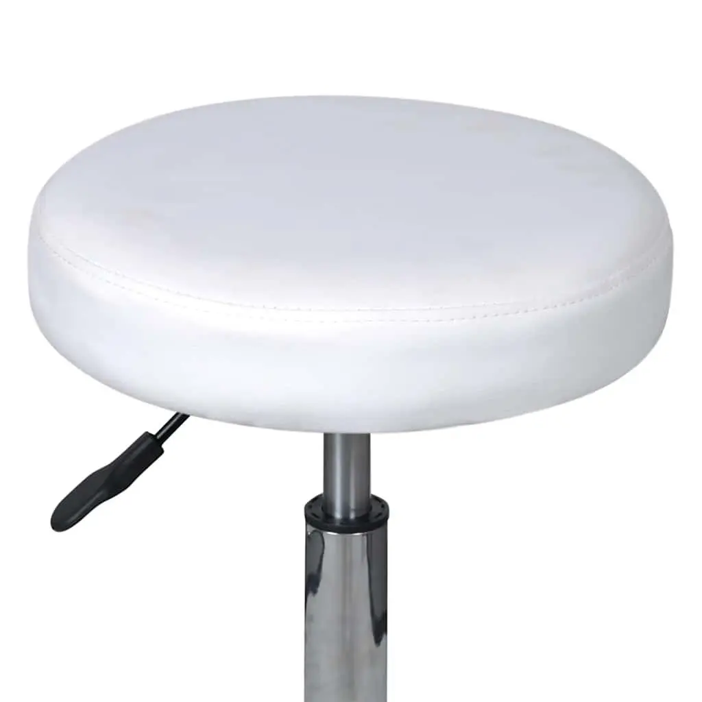Office Stools Adjustable Height 35.5x84 cm White 2 pcs