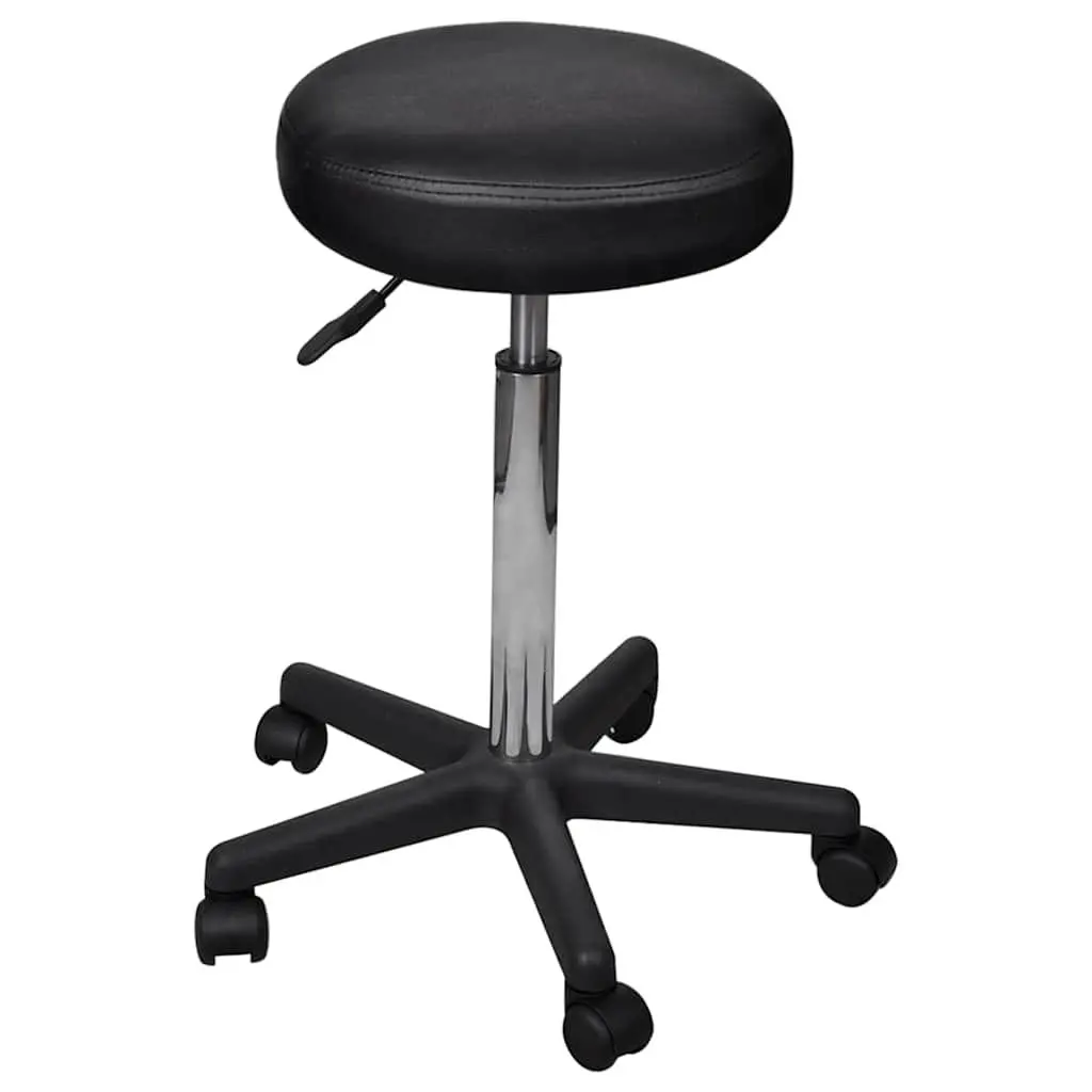 Office Stools Adjustable Height Black 2 Piece Modern Desk Chair