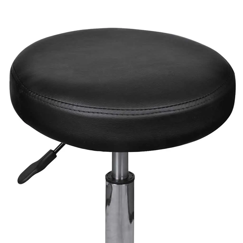 Office Stools Adjustable Height Black 2 Piece Modern Desk Chair