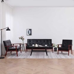 Comfortable and Value-Driven Black Sofa Set