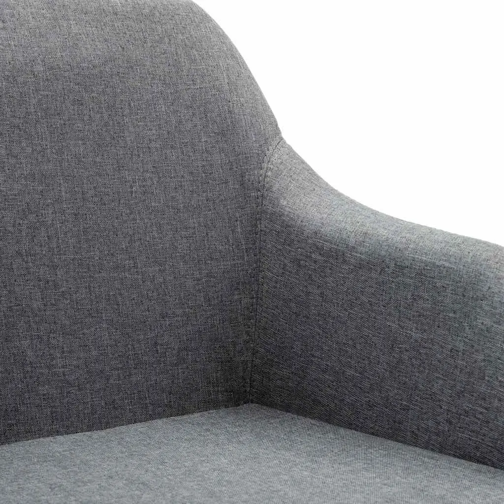 Swivel Office Chair Grey Fabric Ergonomic Design Height Adjustable Gas Lift