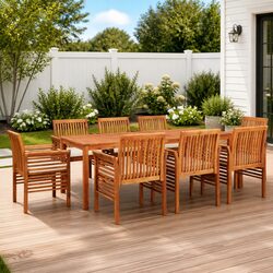 Value-Focused 9 Piece Dining Set for Patios