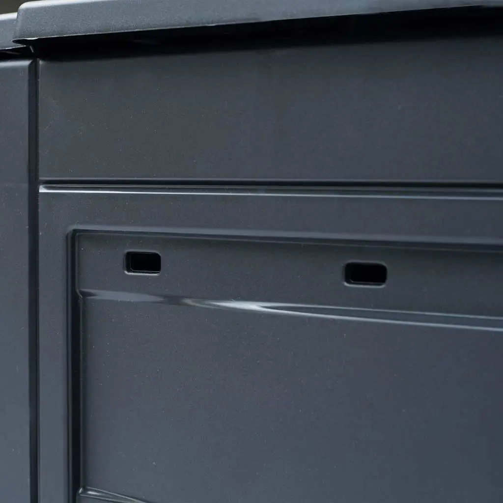 Garden Composters 2 Pack Grey 60x60x73cm Rattan Look Waste Bins