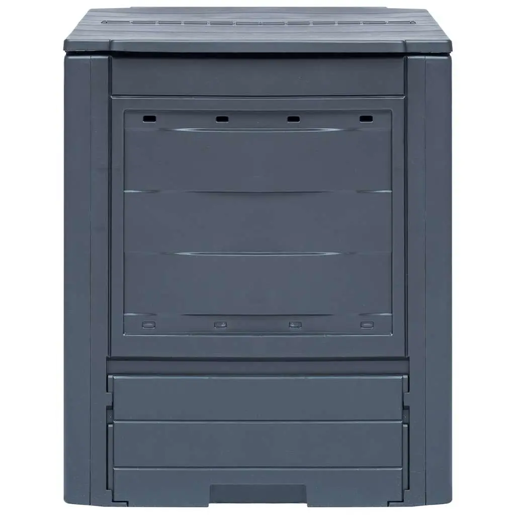 Garden Composters 3 Piece Outdoor Recycling 60x60x73cm Grey Rattan Look