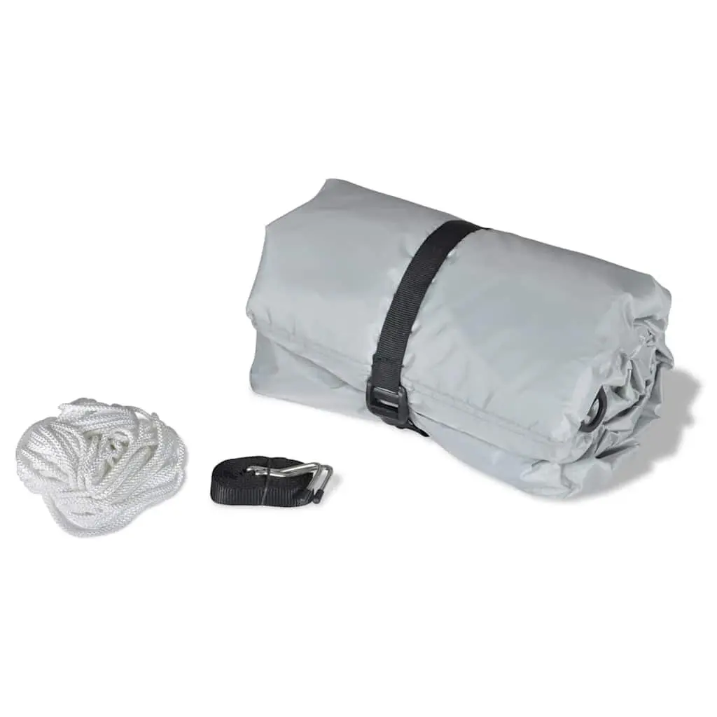 Boat Cover 2pcs Waterproof Heavy Duty Grey Storage Protection Mooring 427488cm