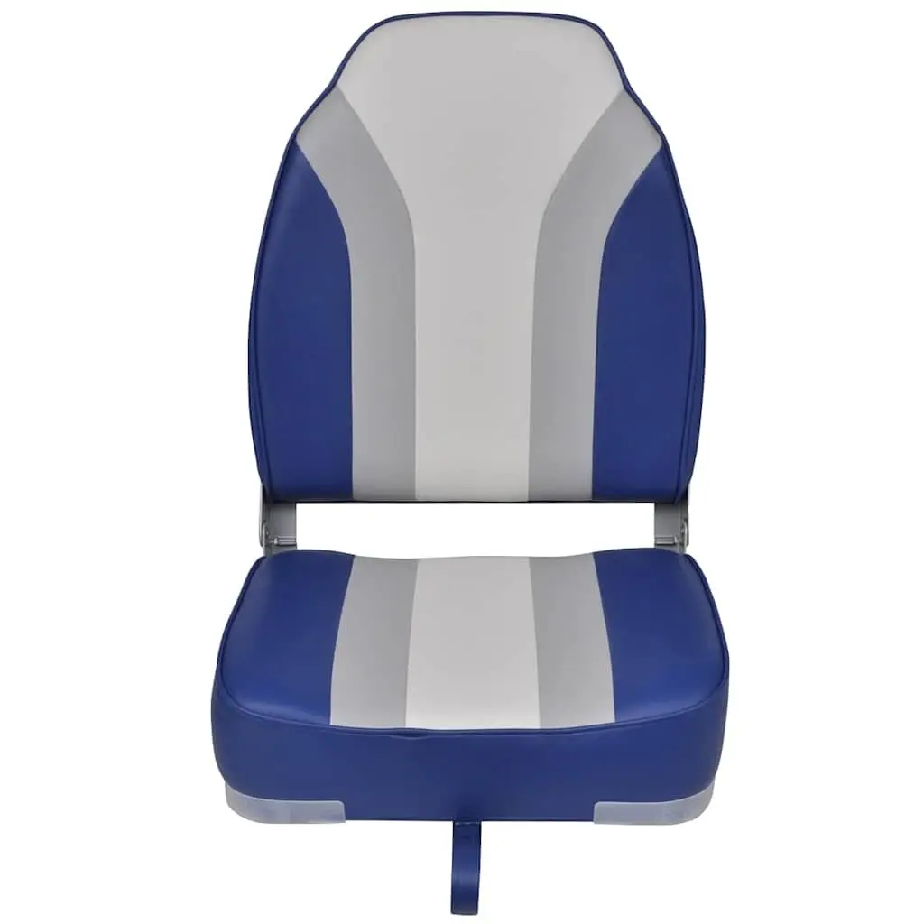Boat Seats Foldable High Backrest Grey Waterproof Fishing Marine Chair 2 Pack