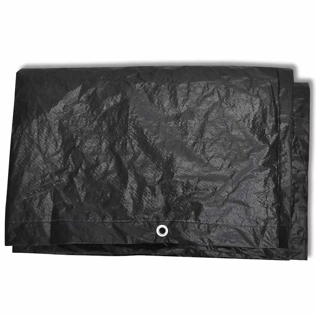 Rattan Garden Furniture Covers 2 Piece Set Protection Black 229x113cm