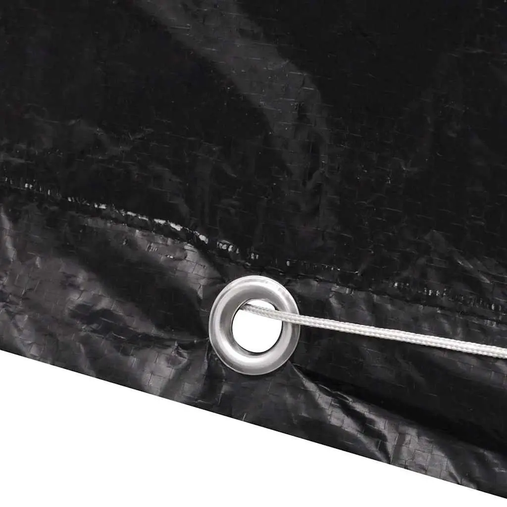 Rattan Garden Furniture Covers 2 Piece Set Protection Black 229x113cm