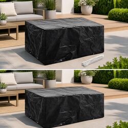 Reliable Rattan Furniture Covers, 2 pcs Black