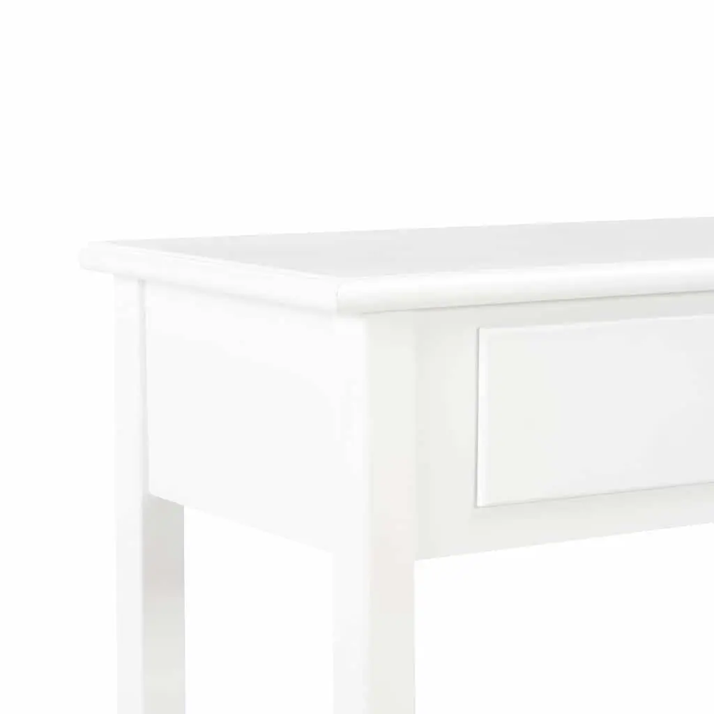 Sideboard White Storage Cabinet 2 Drawers 2 Shelves Living Room Furniture 110 x 35 x 80 cm