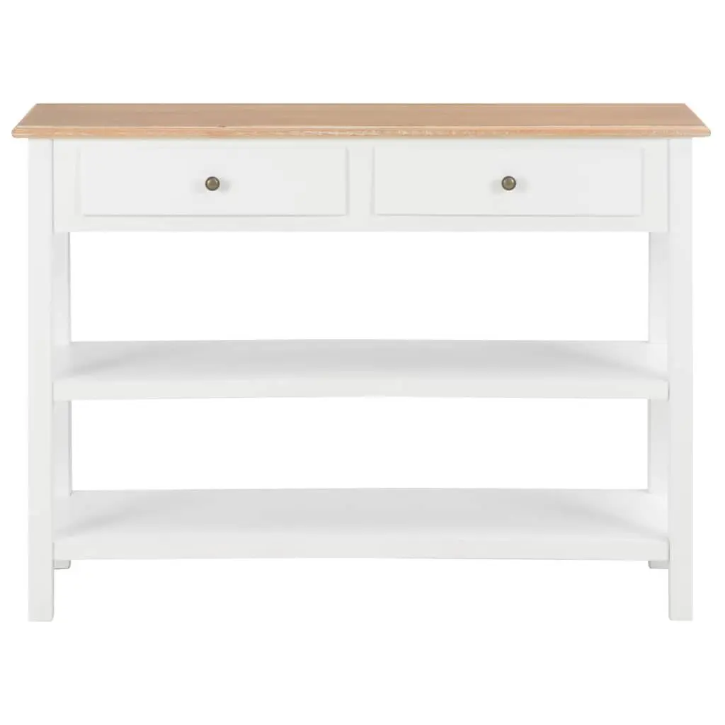 Sideboard White Storage Cabinet 2 Drawers 2 Shelves Home Furniture Organiser