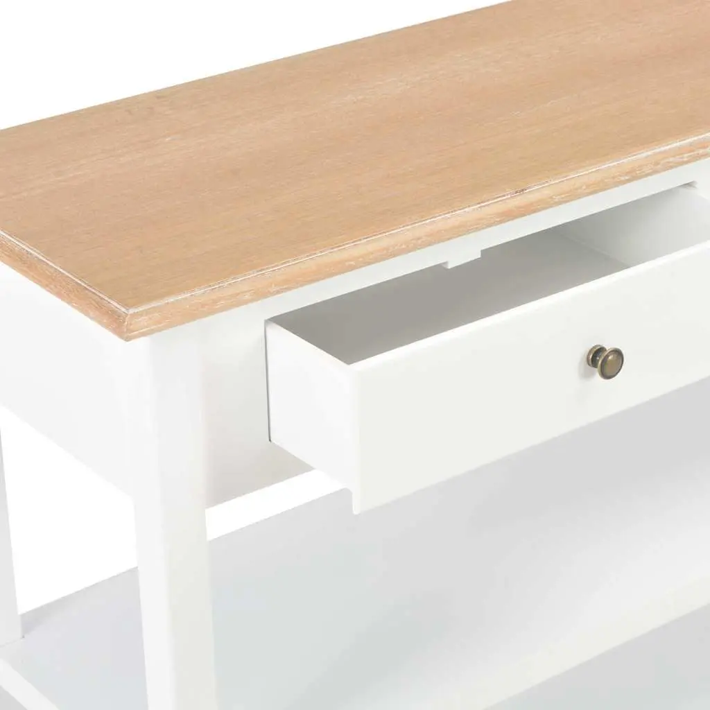 Sideboard White Storage Cabinet 2 Drawers 2 Shelves Home Furniture Organiser