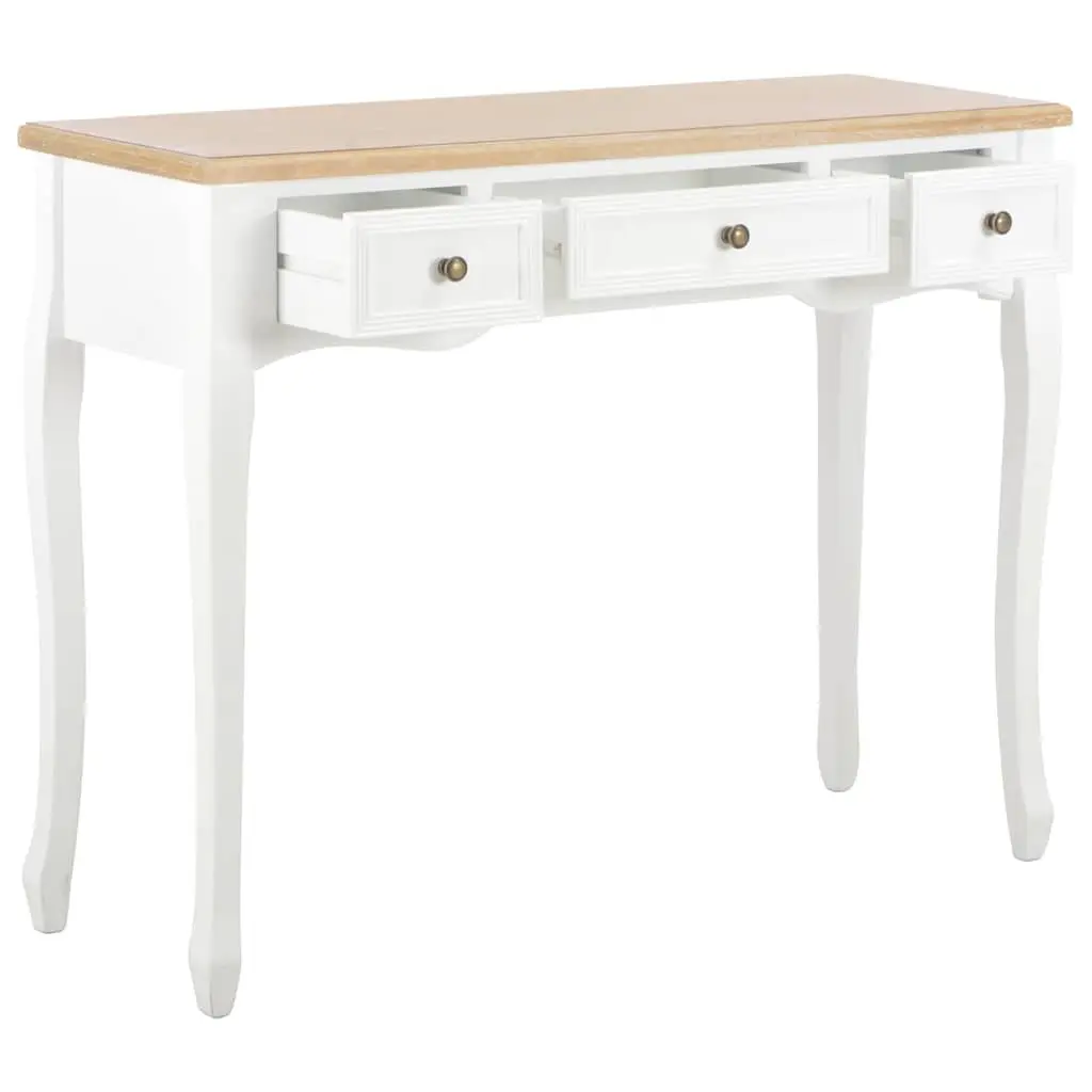 Console Table Accent White 3 Drawers Dressing Hallway Living Room