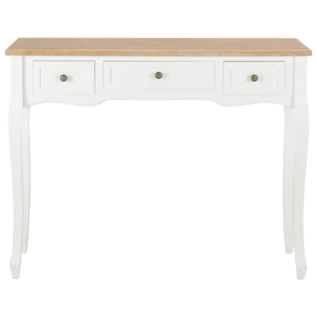 Console Table Accent White 3 Drawers Dressing Hallway Living Room