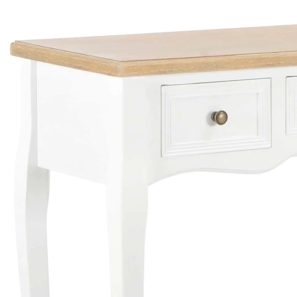 Console Table Accent White 3 Drawers Dressing Hallway Living Room