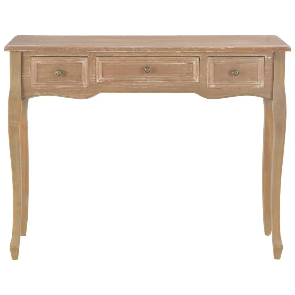 Console Dressing Table with 3 Drawers Brown End Table Living Room Hallway