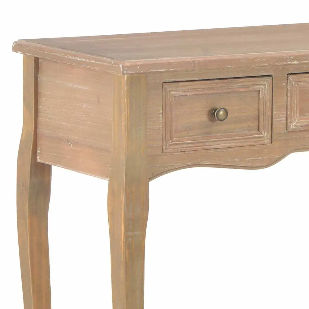 Console Dressing Table with 3 Drawers Brown End Table Living Room Hallway