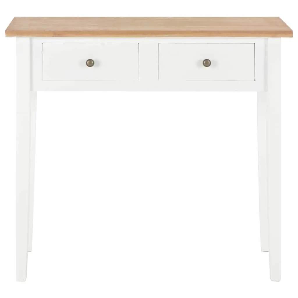 Console Table White Accent Furniture with Drawers 79 x 30 x 74 cm