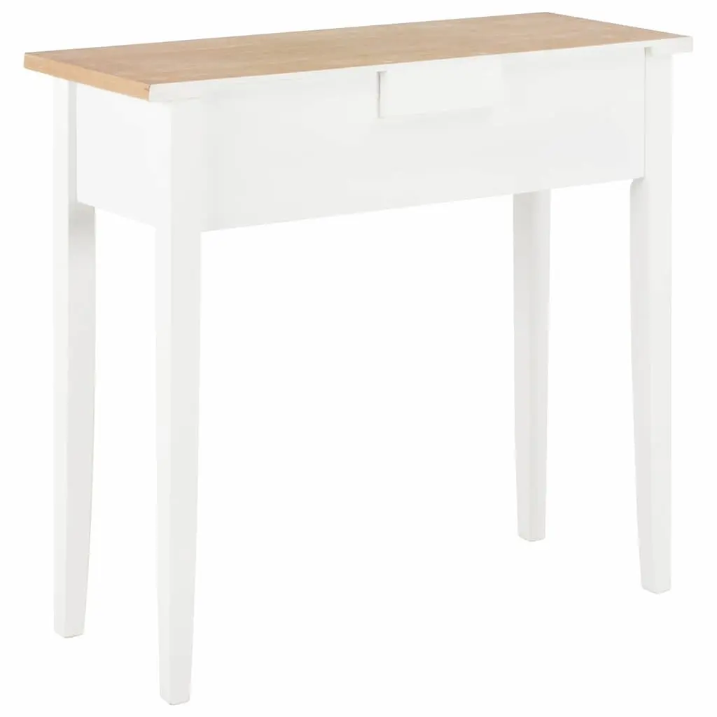Console Table White Accent Furniture with Drawers 79 x 30 x 74 cm