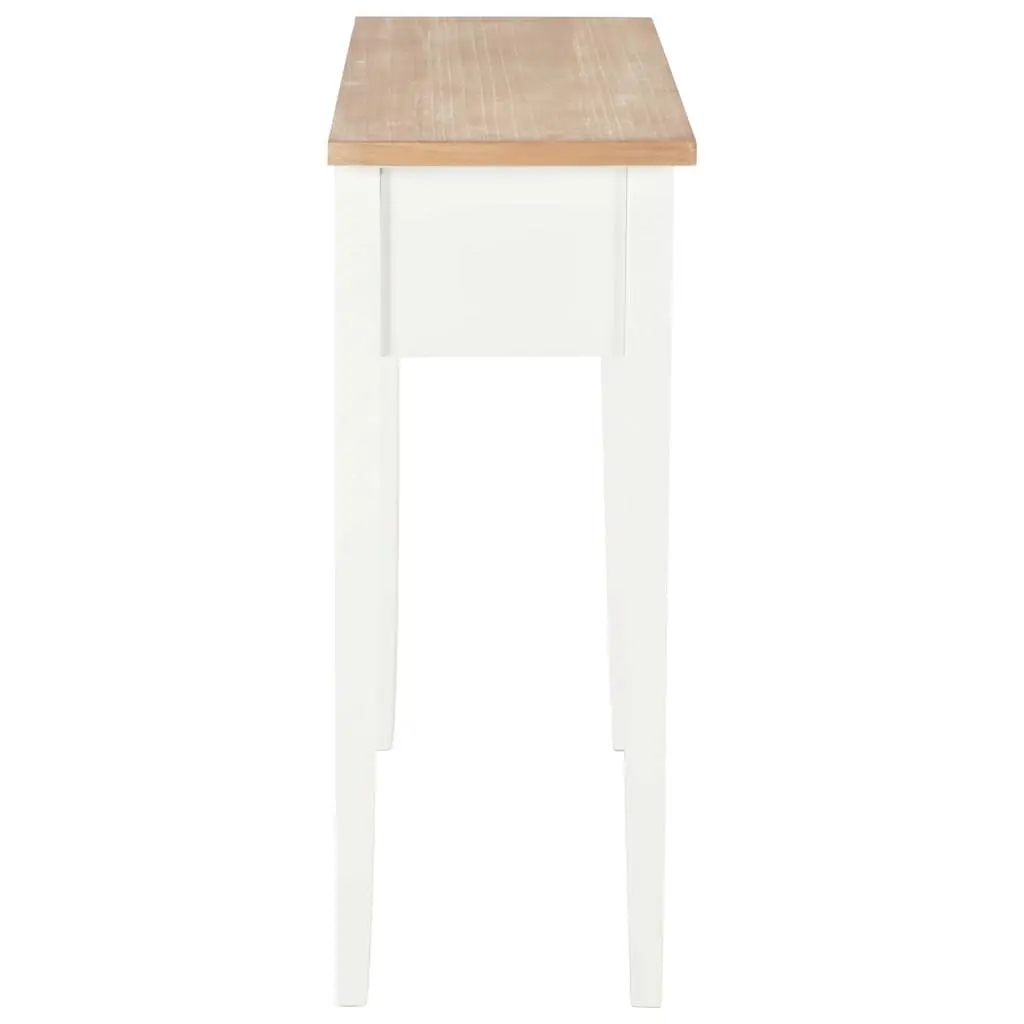Console Table White Accent Furniture with Drawers 79 x 30 x 74 cm