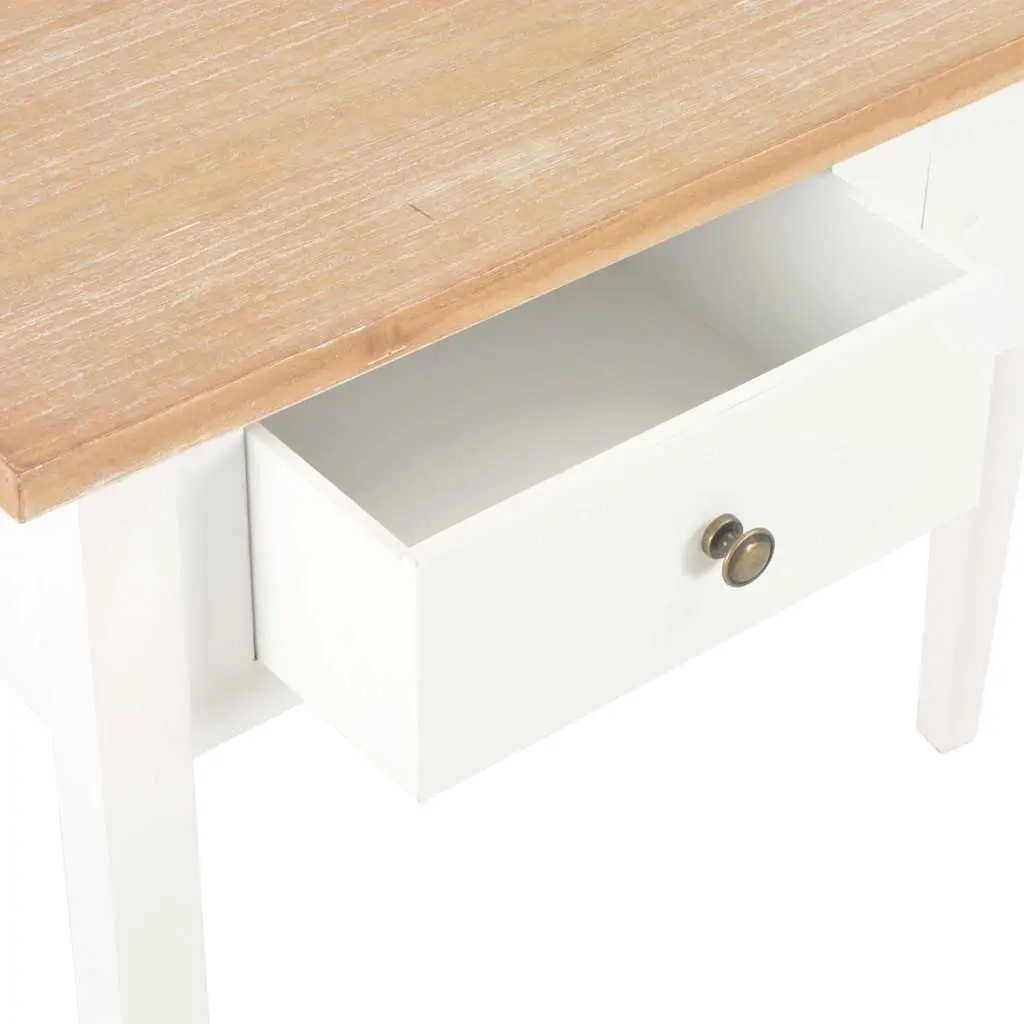 Console Table White Accent Furniture with Drawers 79 x 30 x 74 cm