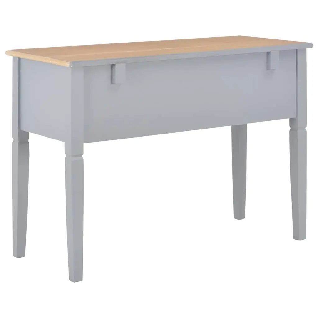 Writing Desk Grey Wood Office Furniture Study Bedroom Table 109.5 x 45 x 77.5 cm