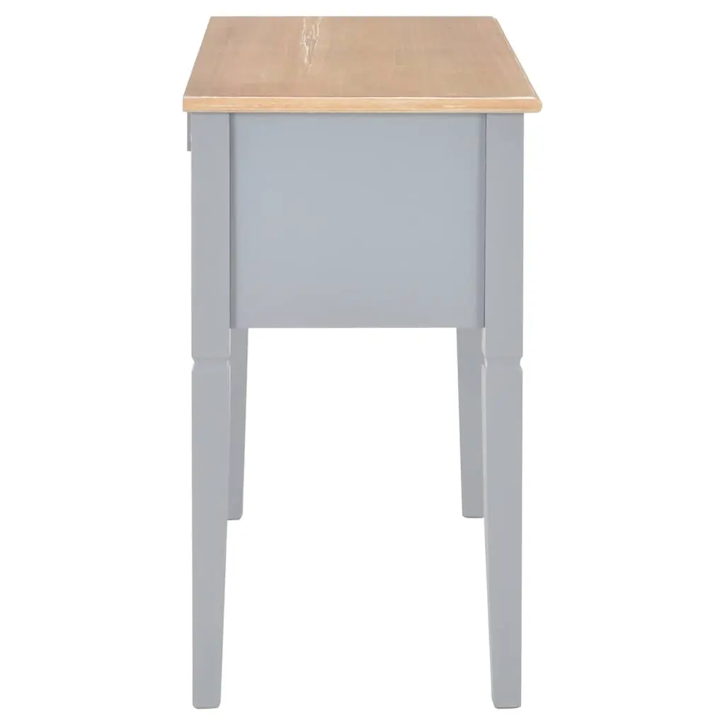Writing Desk Grey Wood Office Furniture Study Bedroom Table 109.5 x 45 x 77.5 cm