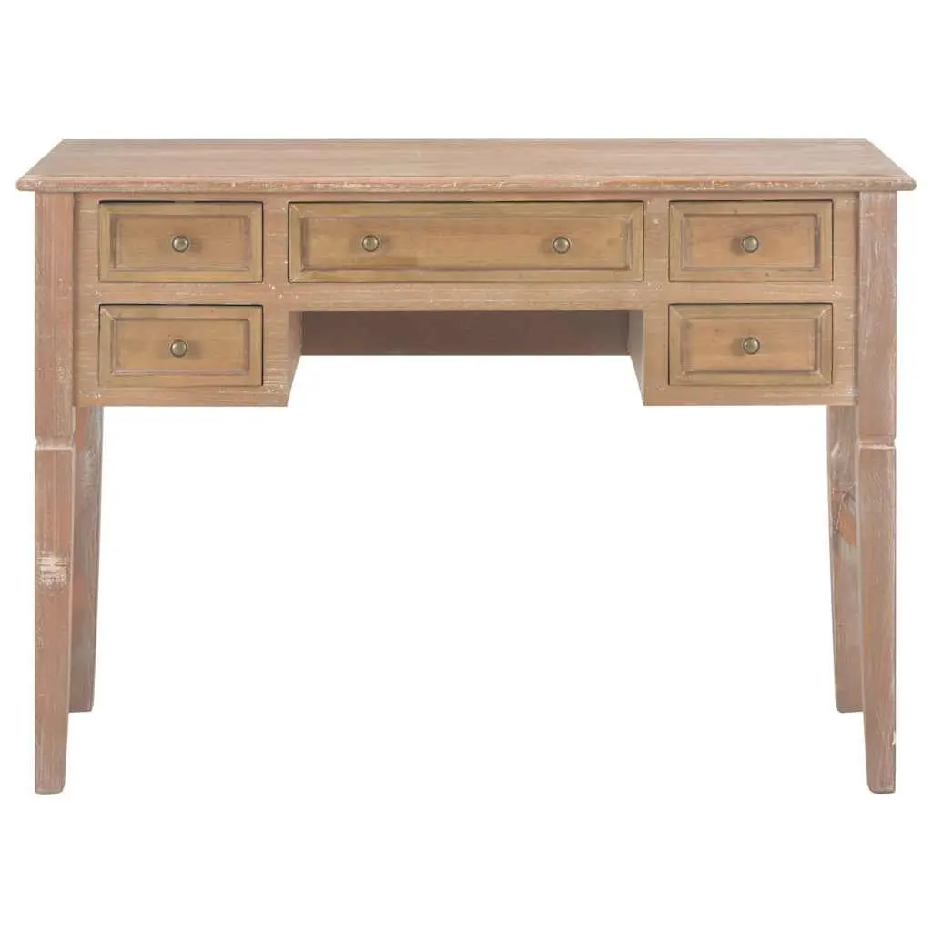 Writing Desk Storage Brown Wood Office Study 1095x450x775mm