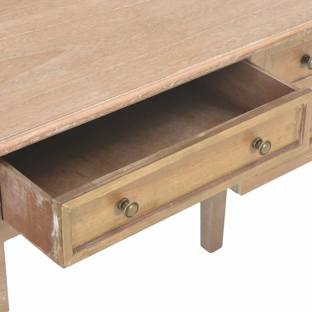 Writing Desk Storage Brown Wood Office Study 1095x450x775mm