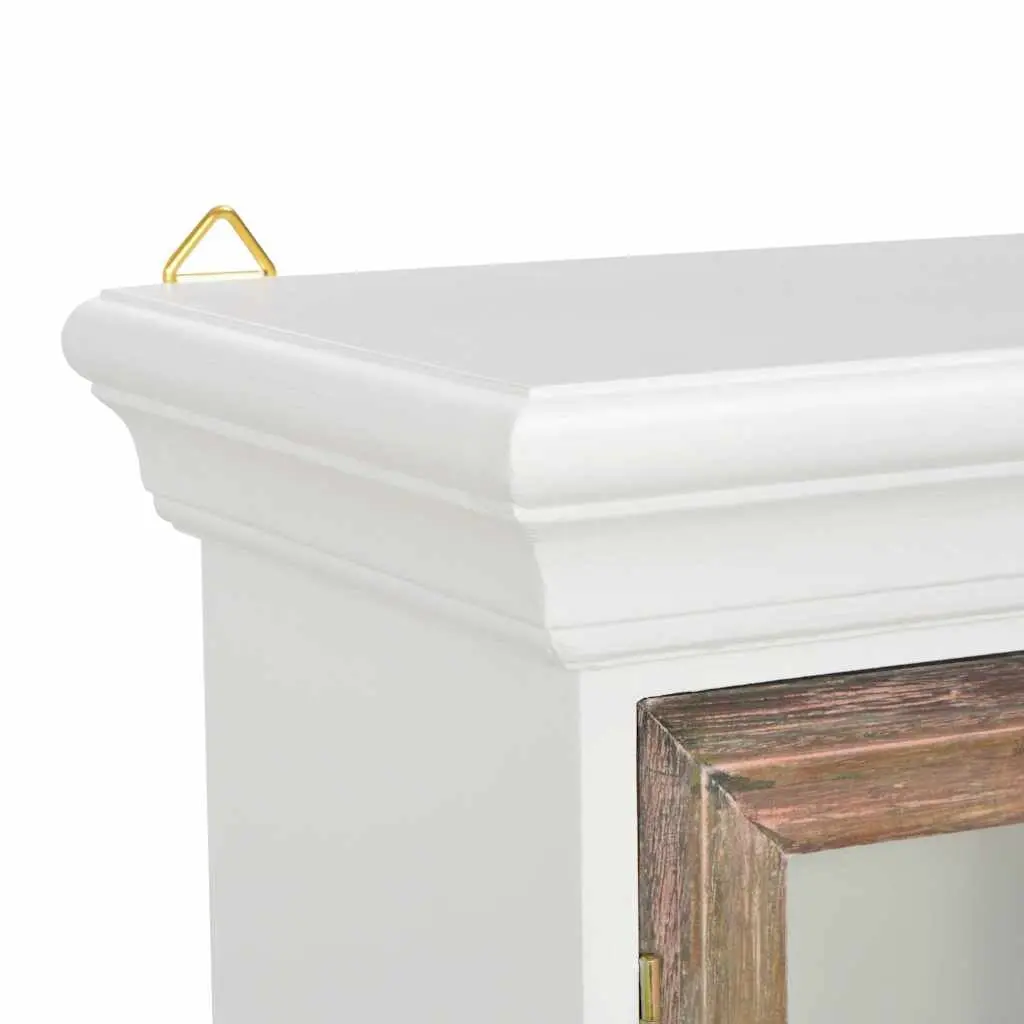 Wall Cabinet White 49x22x59cm Kitchen Bathroom Living Room Storage Cupboard