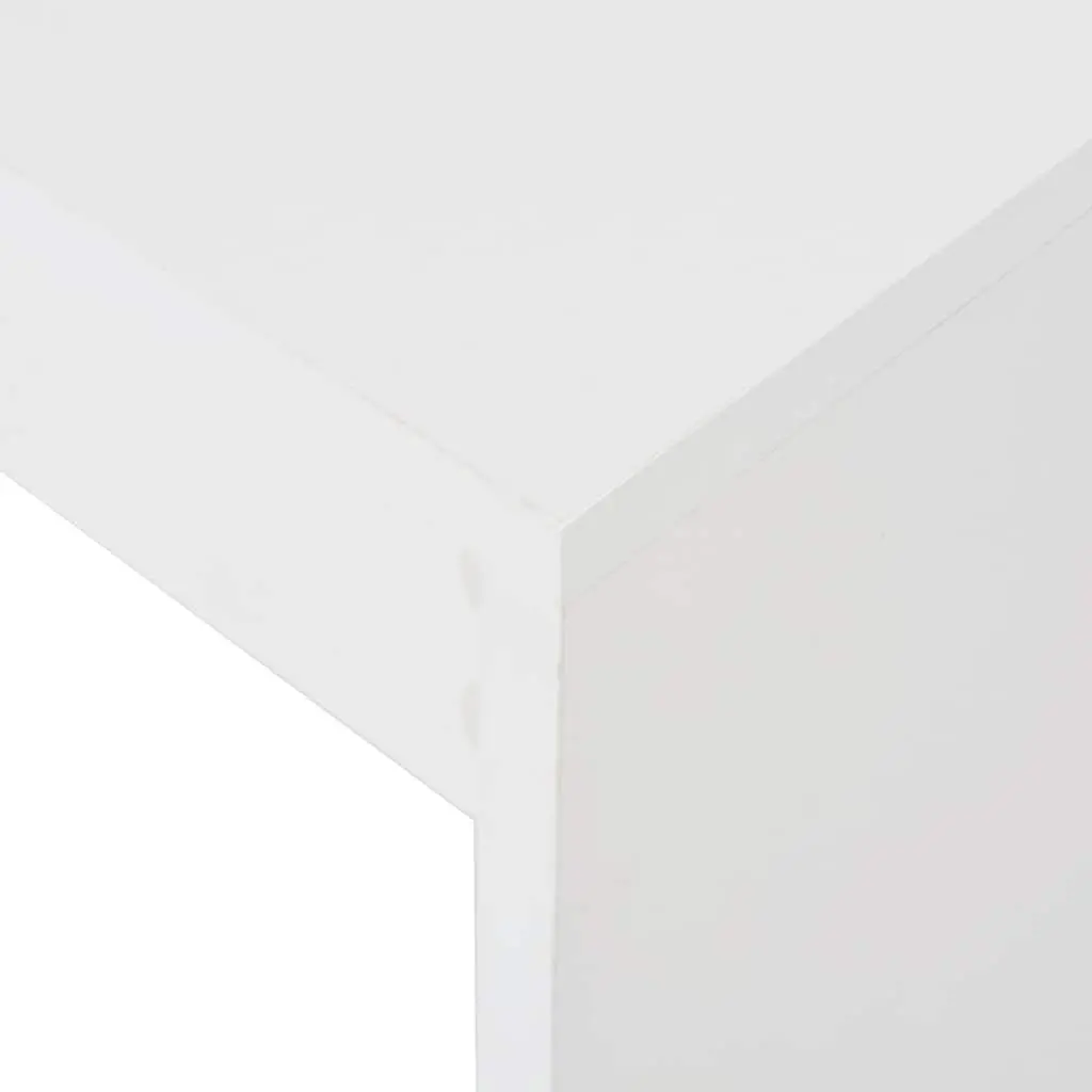 Bar Table with Storage Shelf White Kitchen Dining High Table Compact Design