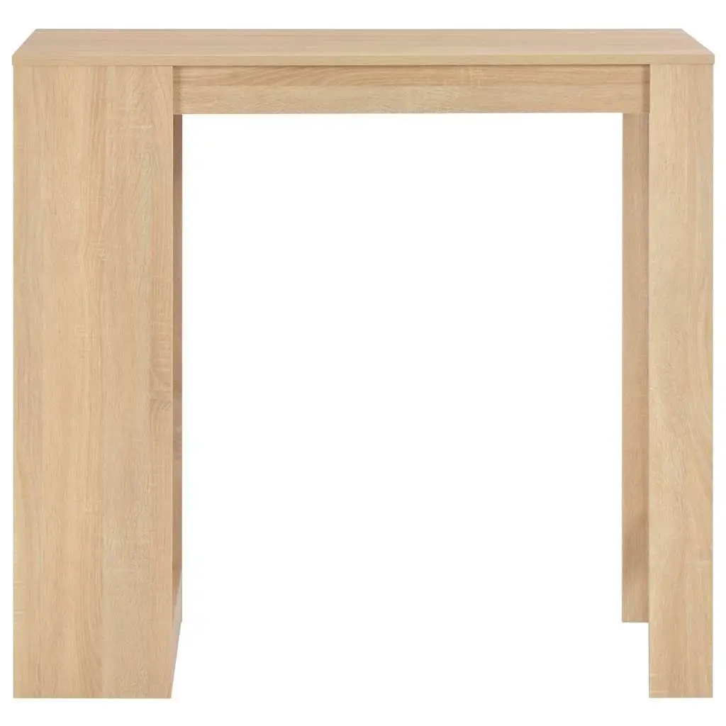 Brown Bar Table with 3-Layer Shelf
