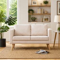 Practical and Stylish Cream 2-Seater Sofa for Your Space