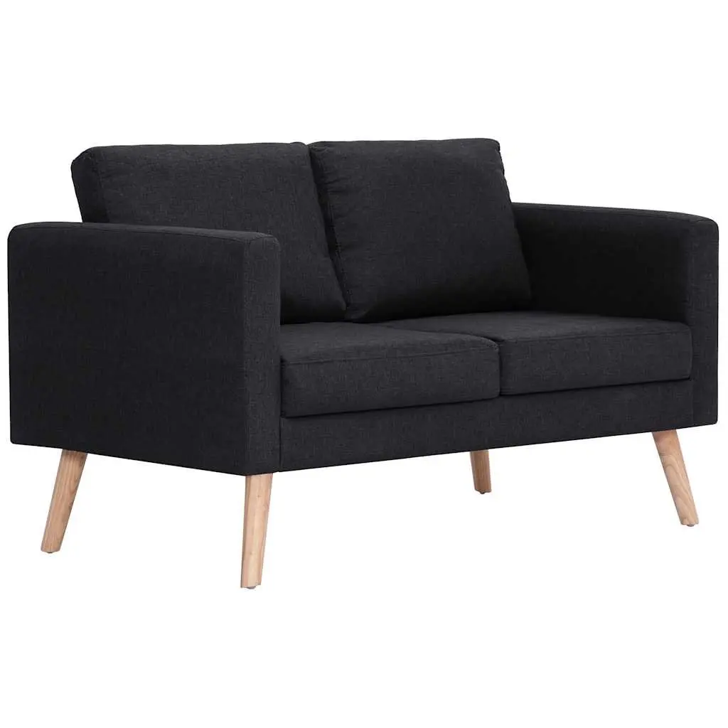 Black 2-Seater Sofa