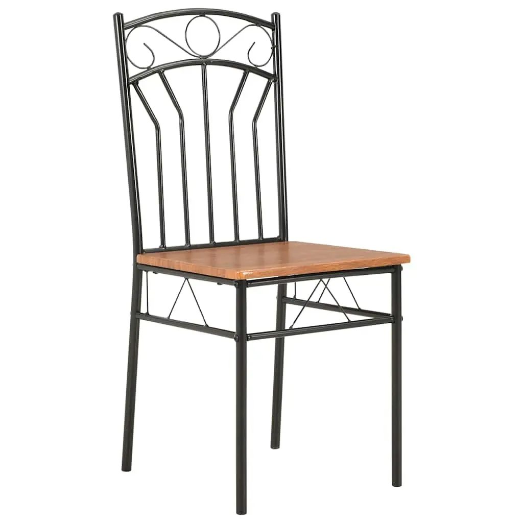 Dining Chairs Set 4 Piece Brown Kitchen Room Furniture Modern Industrial Style