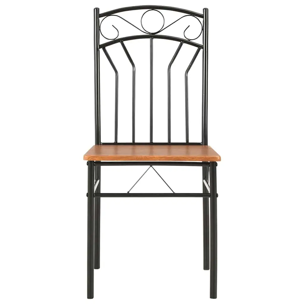 Dining Chairs Set 4 Piece Brown Kitchen Room Furniture Modern Industrial Style