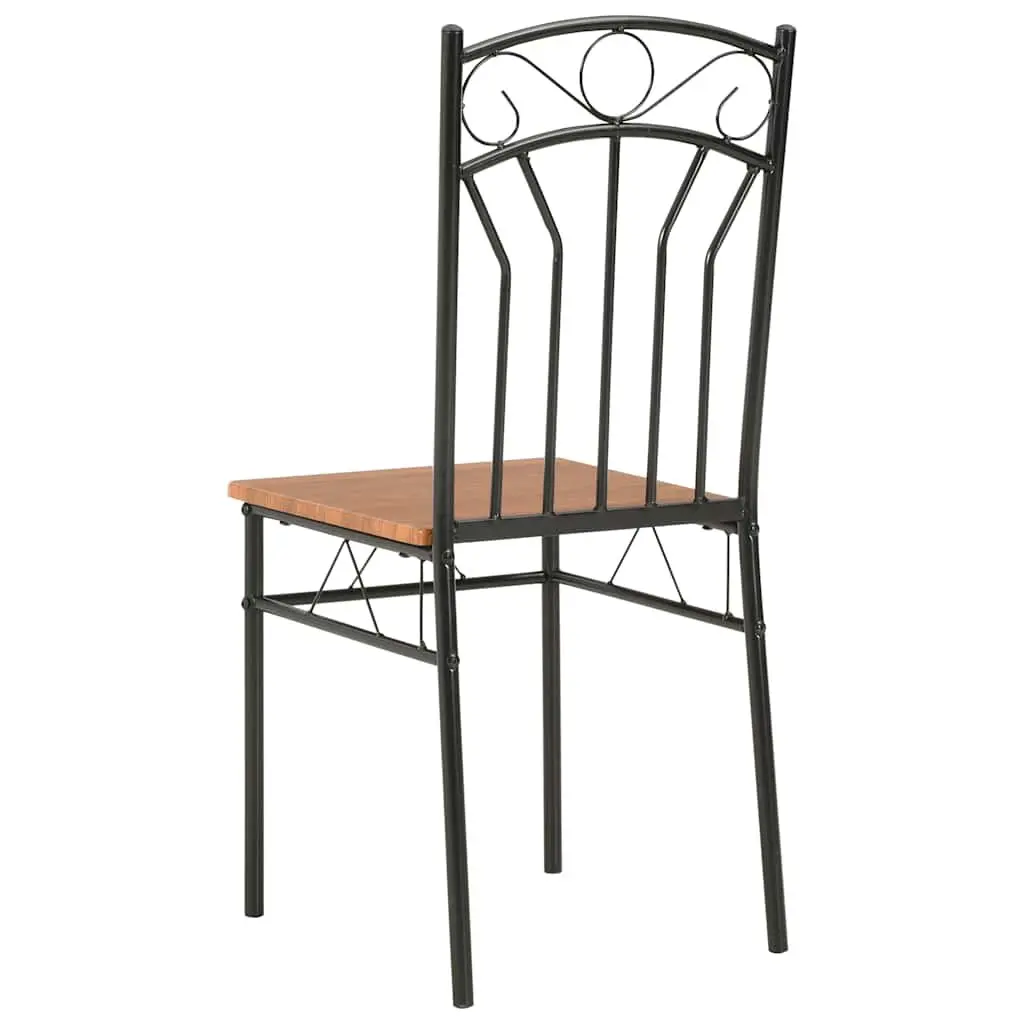 Dining Chairs Set 4 Piece Brown Kitchen Room Furniture Modern Industrial Style
