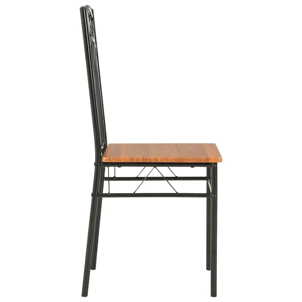 Dining Chairs Set 4 Piece Brown Kitchen Room Furniture Modern Industrial Style