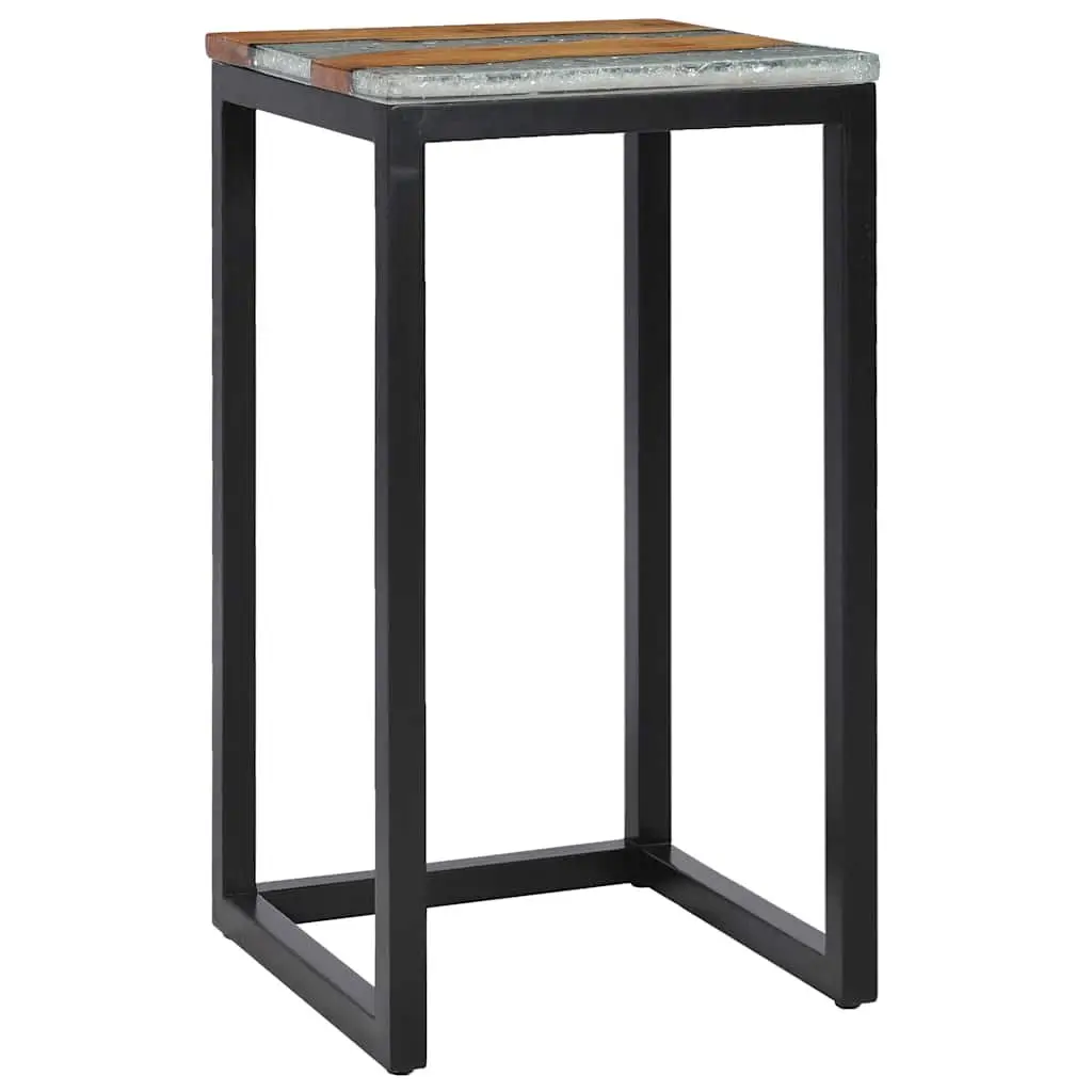 Nesting Tables 3 Piece Set Stackable Wood Glass End Table Accent Furniture