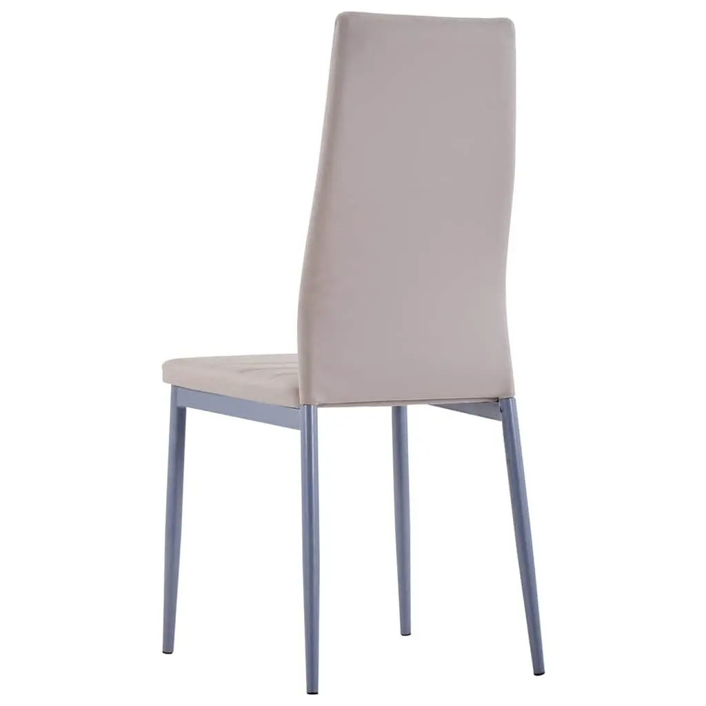 Kitchen Dining Set 5 Piece Glass Top Table 4 Beige Chairs