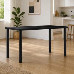 Reliable Black Glass Dining Table with Practical Features