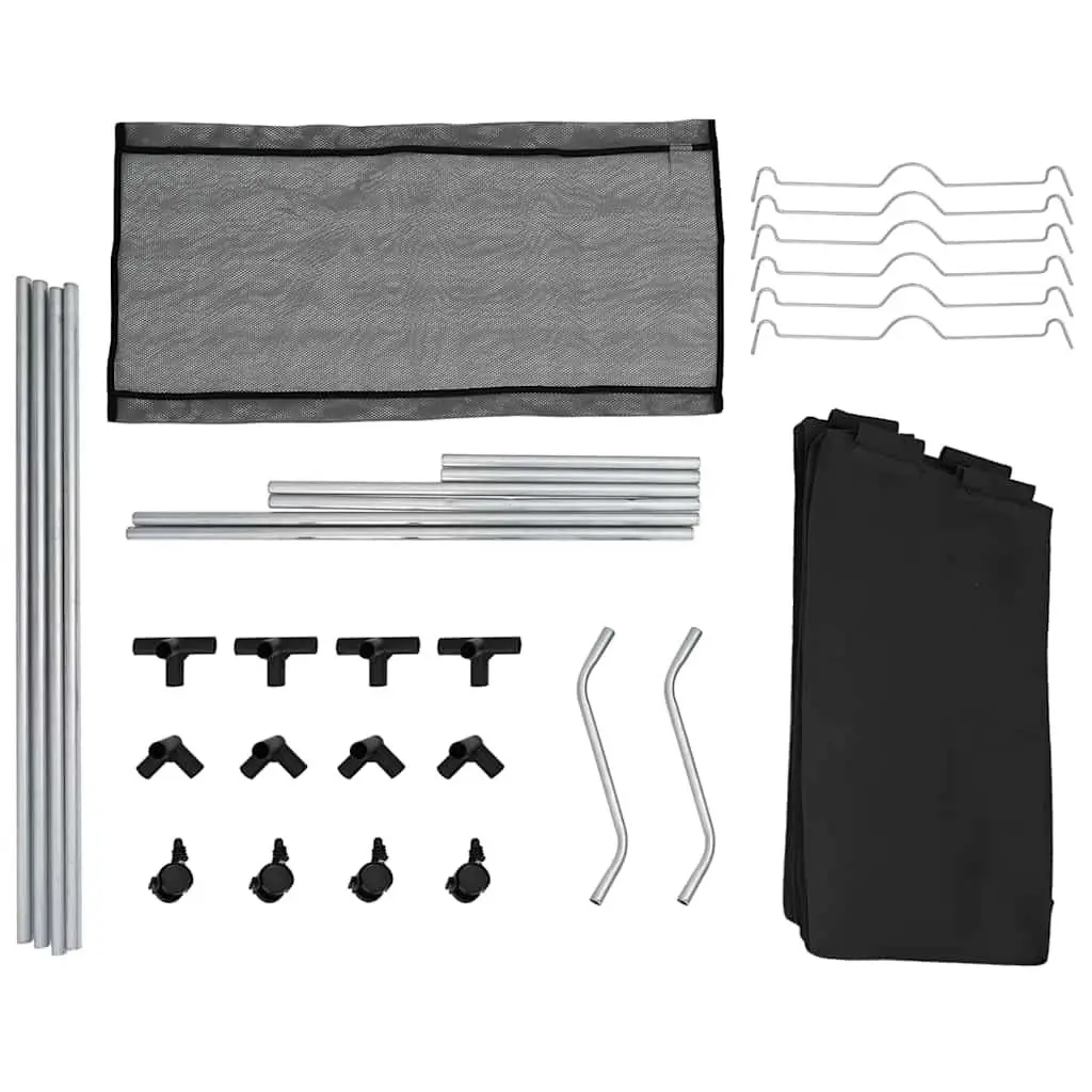 Laundry Sorter Black Steel Frame 3 Bags Utility Room Organizer