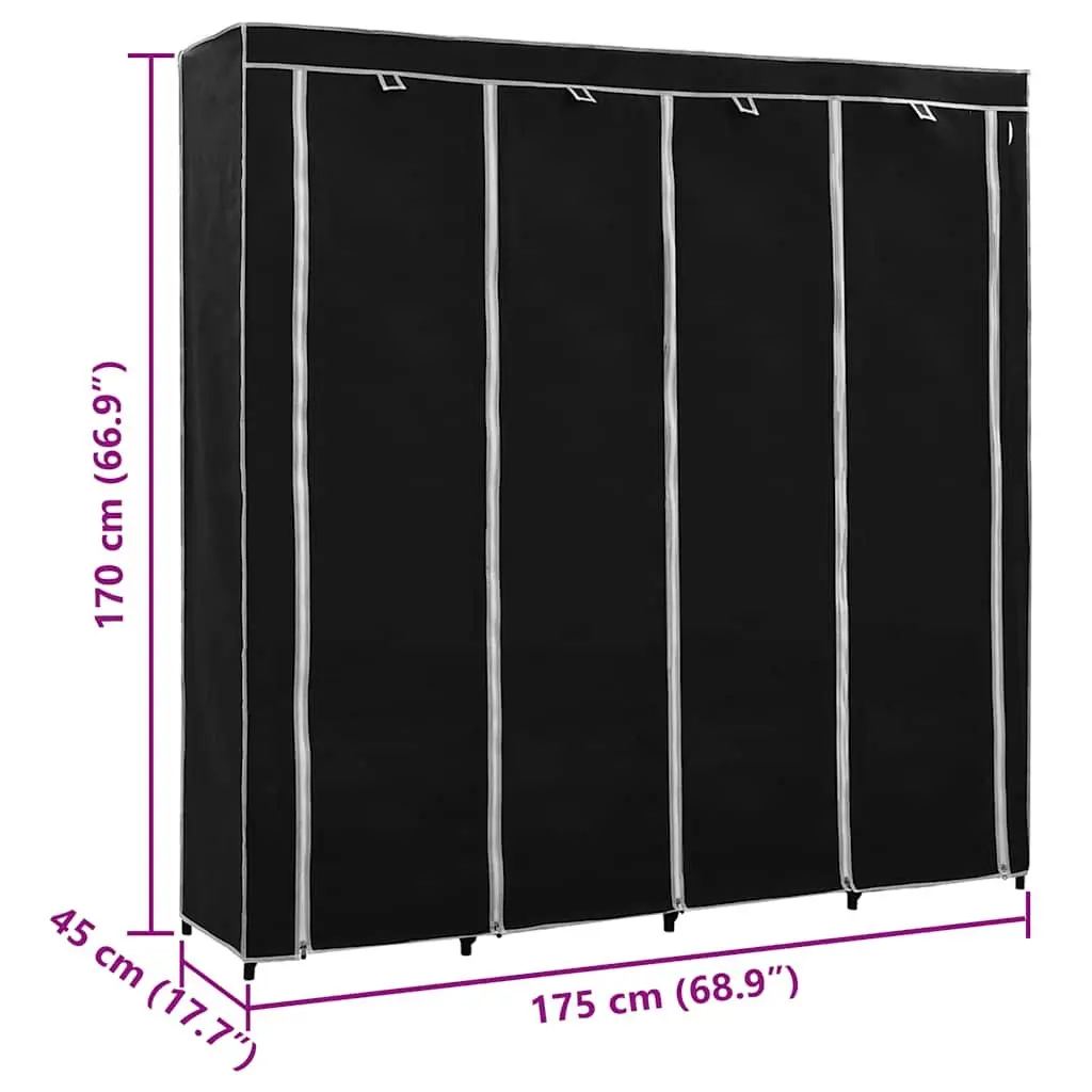 Wardrobe Storage Cabinet with 4 Organized Compartments
