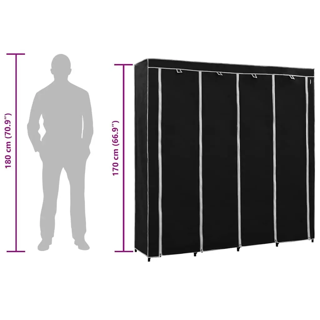 Wardrobe Storage Cabinet with 4 Organized Compartments