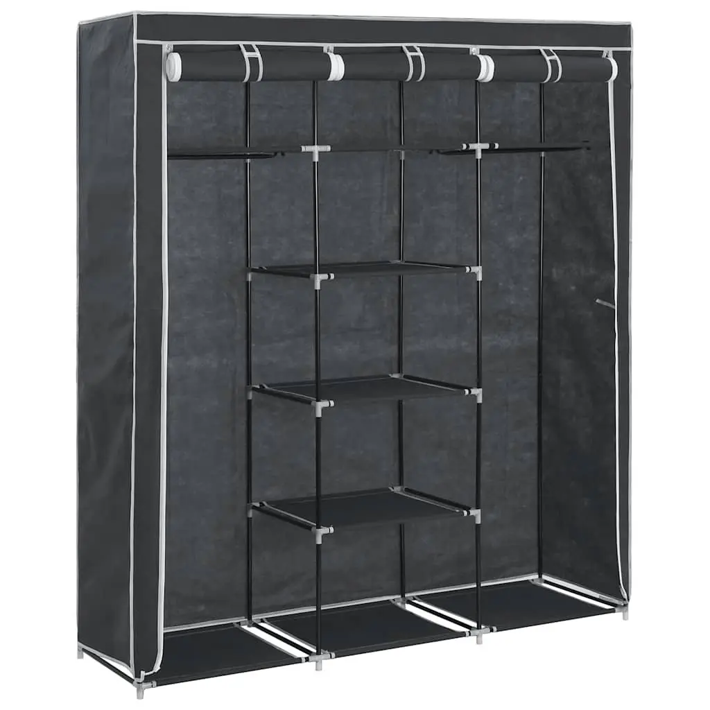 Black Portable Wardrobe for Essential Storage