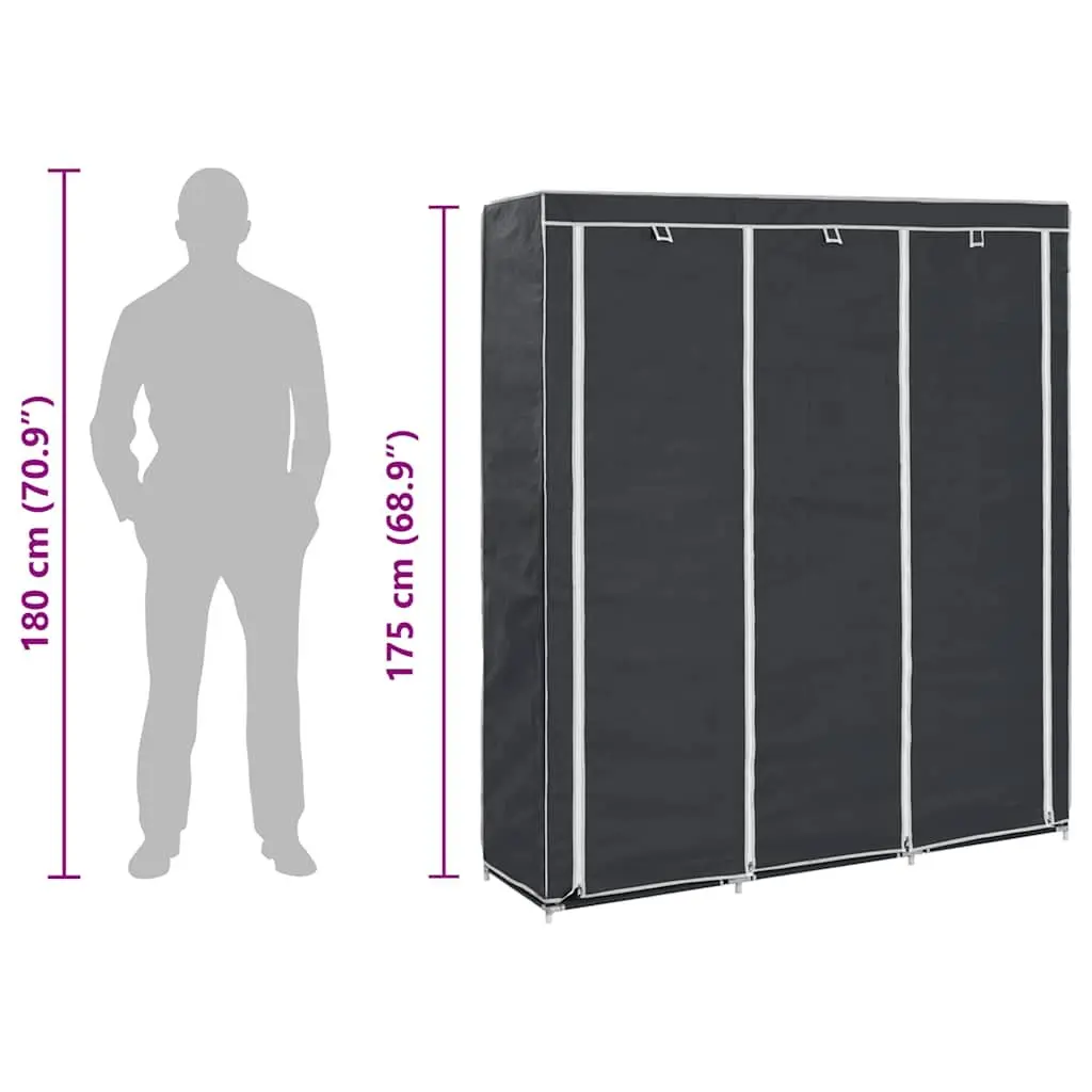 Black Portable Wardrobe for Essential Storage