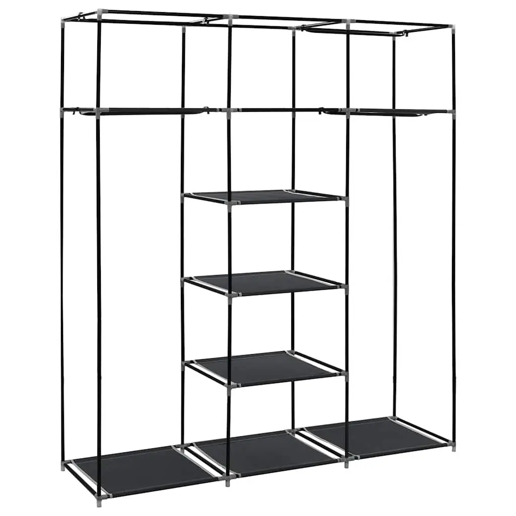 Black Portable Wardrobe for Essential Storage