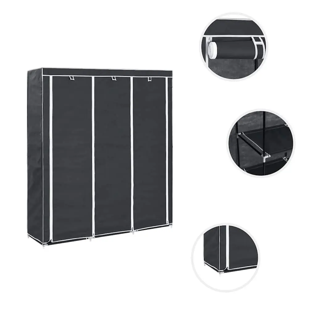 Black Portable Wardrobe for Essential Storage