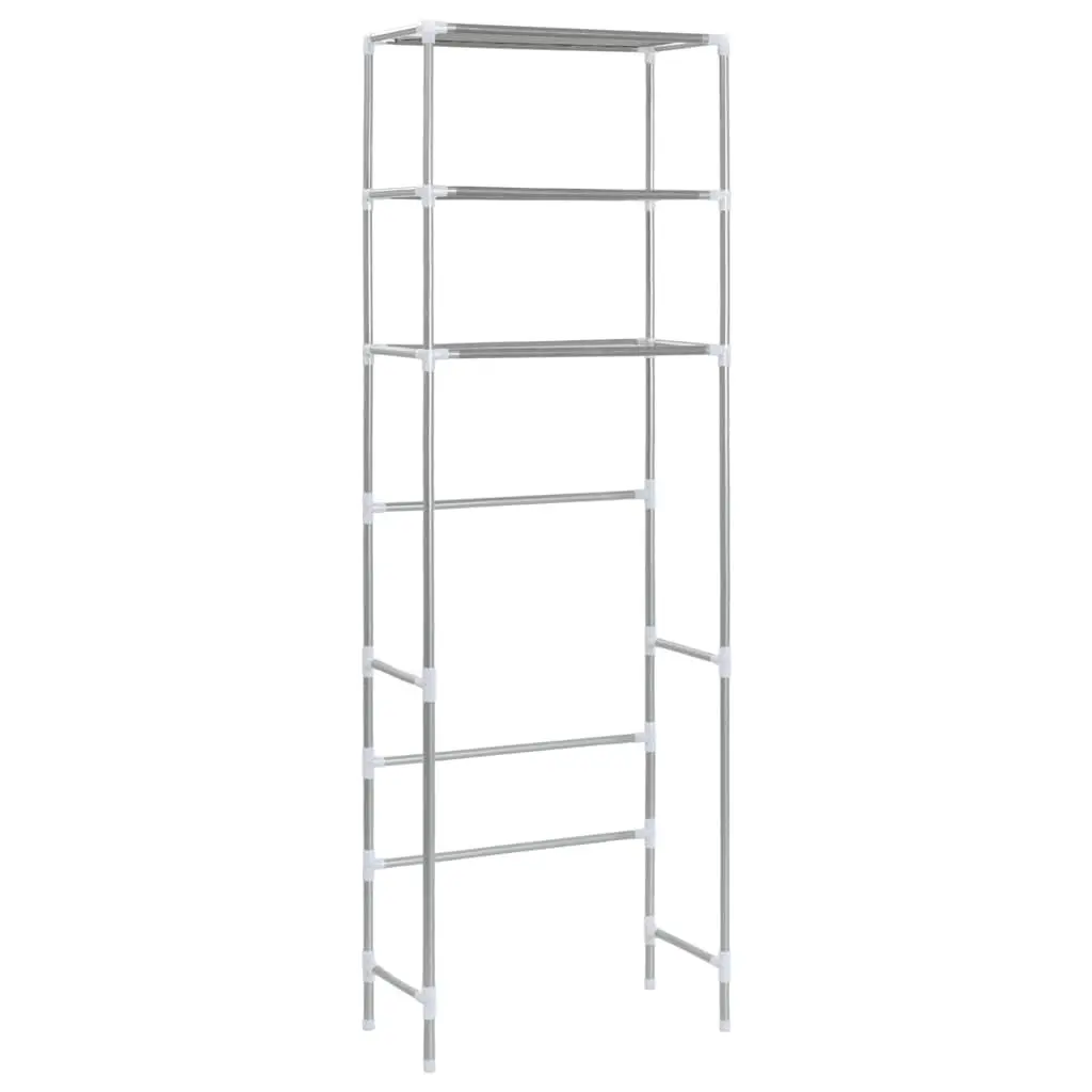 Over Toilet Storage Rack 3-Tier Bathroom Organiser Shelf Silver