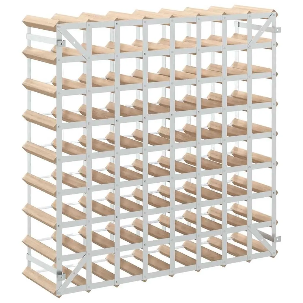 Wooden Wine Rack 72 Bottle Storage Display Cabinet Beige Pinewood